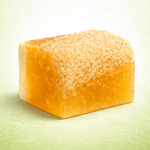 SAVON NATUREL AU LUFFA & EXTRAIT DE RIZ AU MIEL DE LAIT D'ÂNESSE AUX FIBRES NATURELLES DE COURGE.